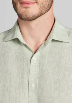 Reserve Collection Tailored Fit Linen Button Up Shirt
