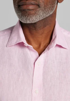 Reserve Collection Tailored Fit Linen Button Up Shirt