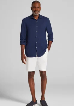 Reserve Collection Tailored Fit Linen Button Up Shirt