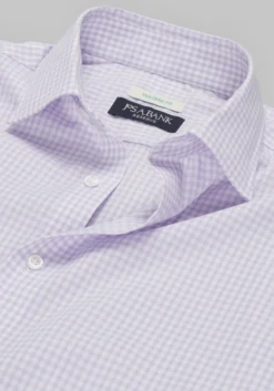 Reserve Collection Tailored Fit Spread Collar Gingham Dress Shirt