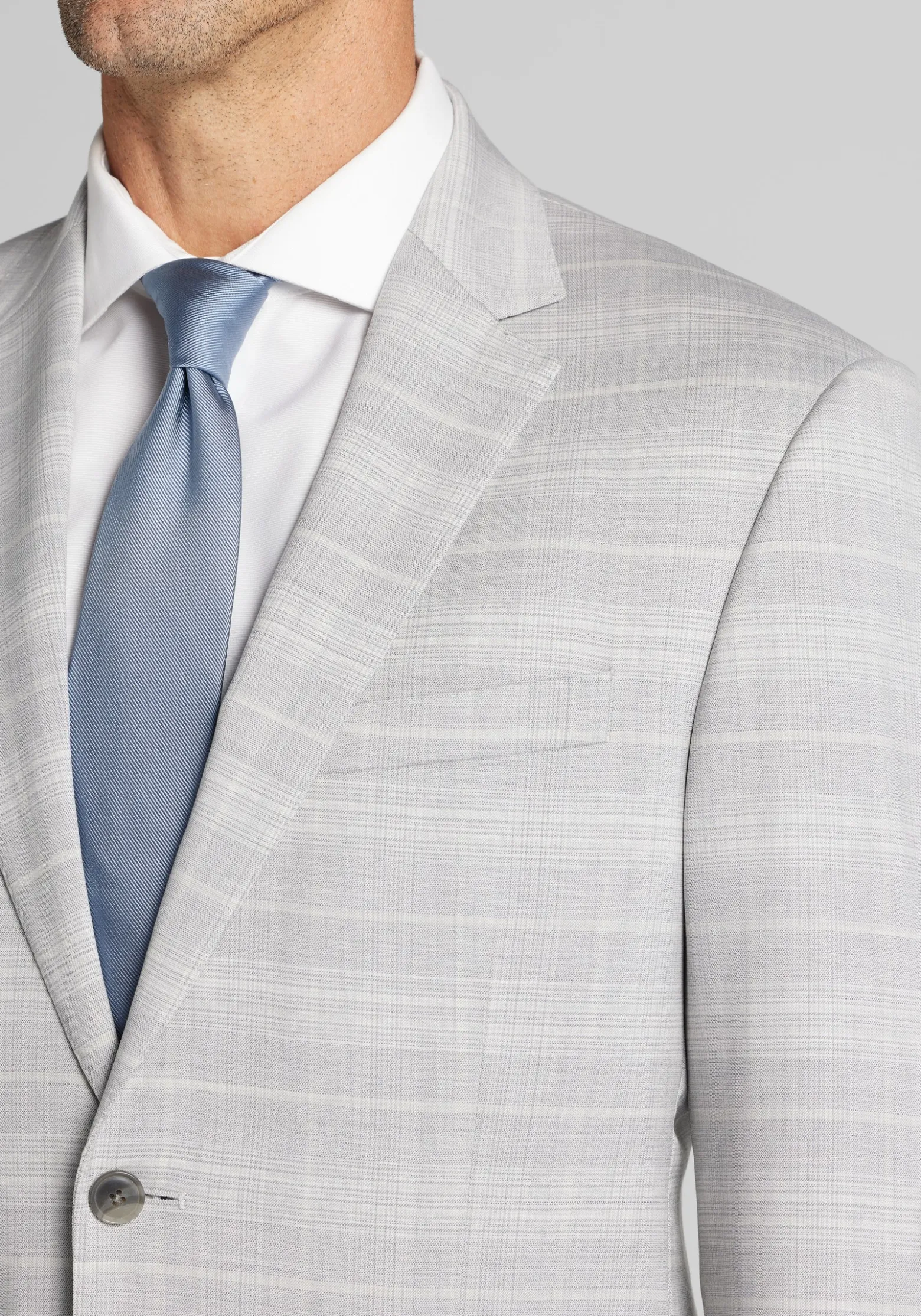 Reserve Collection Tailored Fit Plaid Italian Wool Suit Jacket