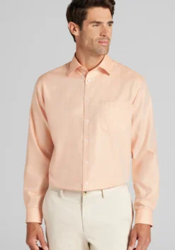 Reserve Collection Traditional Fit Spread Collar Solid Dress Shirt - Big & Tall