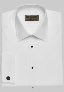 Reserve Collection Traditional Fit Point Collar Pleat Formal Dress Shirt