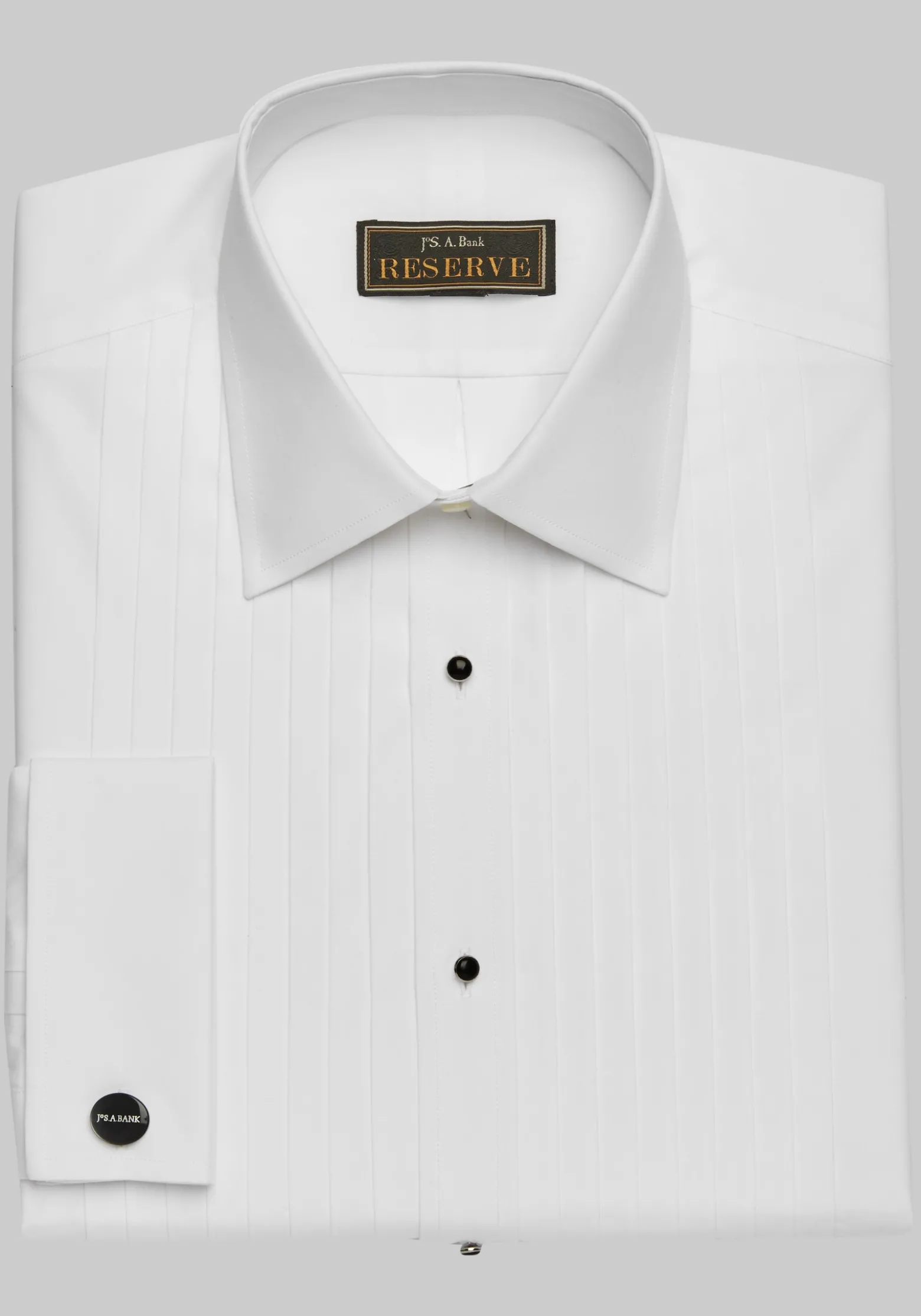 Reserve Collection Traditional Fit Point Collar Pleat Formal Dress Shirt