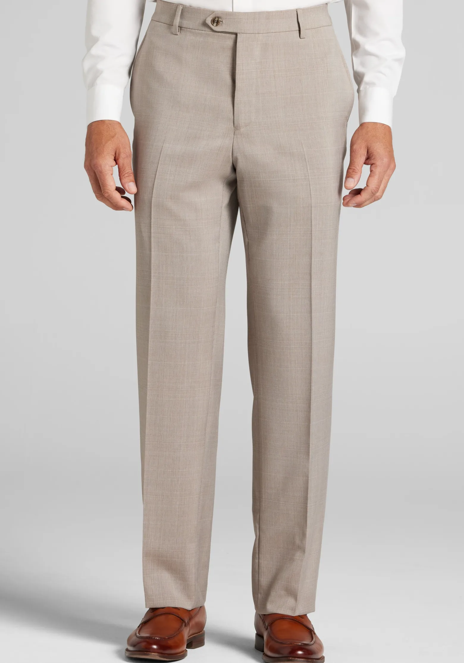 Reserve Traditional Fit Plaid Suit Separate Pants - Big & Tall