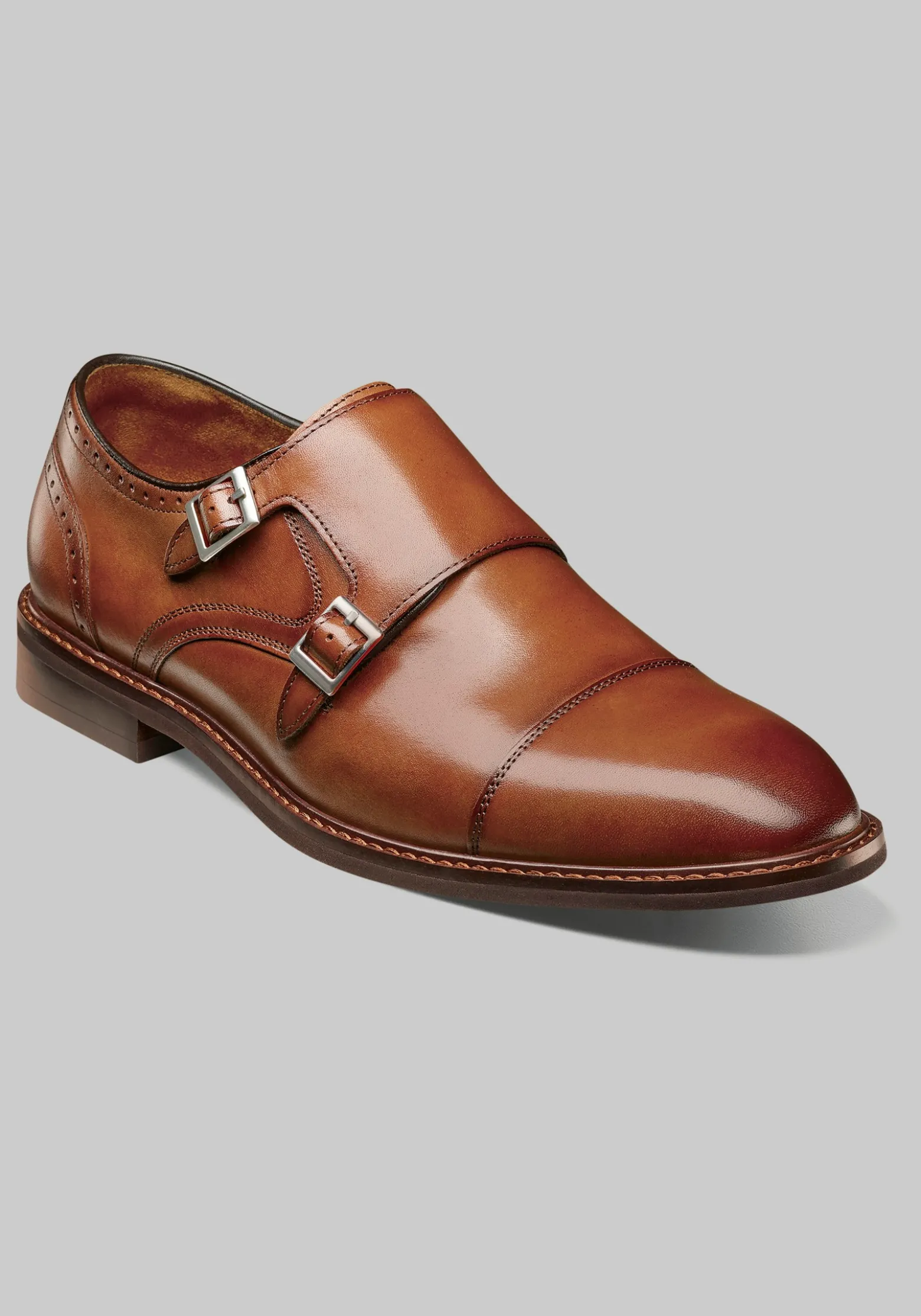 Stacy Adams Boswell Double Monk Strap Cap Toe Shoes