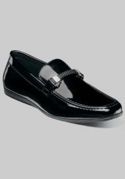 Stacy Adams Sheridan Patent Leather Moc Toe Bit Loafers