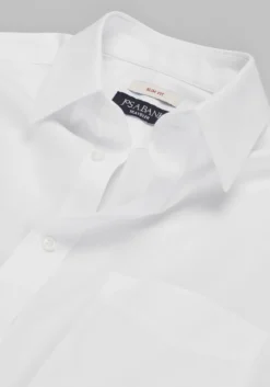 Traveler® Collection Slim Fit Point Collar Solid Dress Shirt