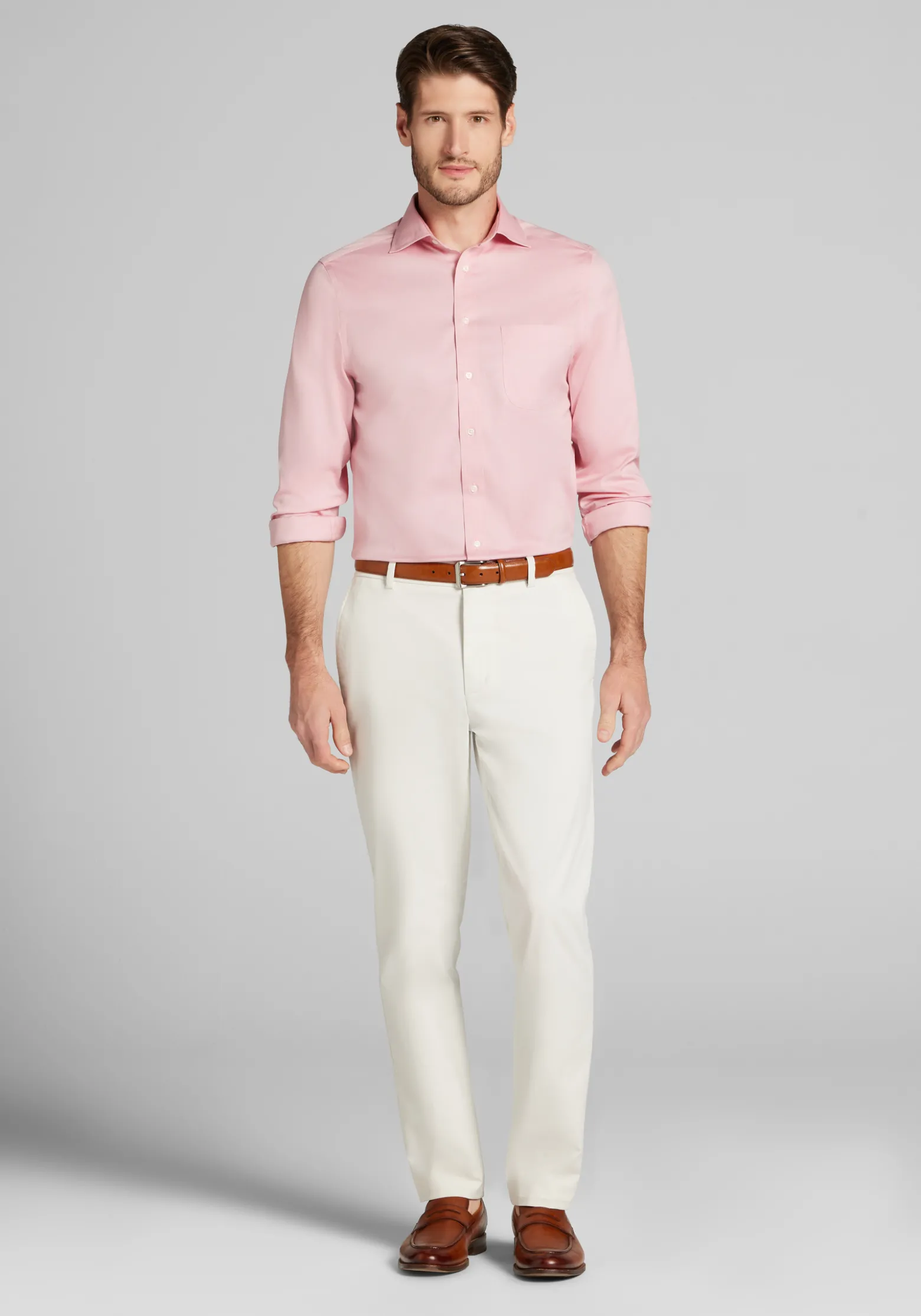 Traveler® Collection Slim Fit Spread Collar Dress Shirt