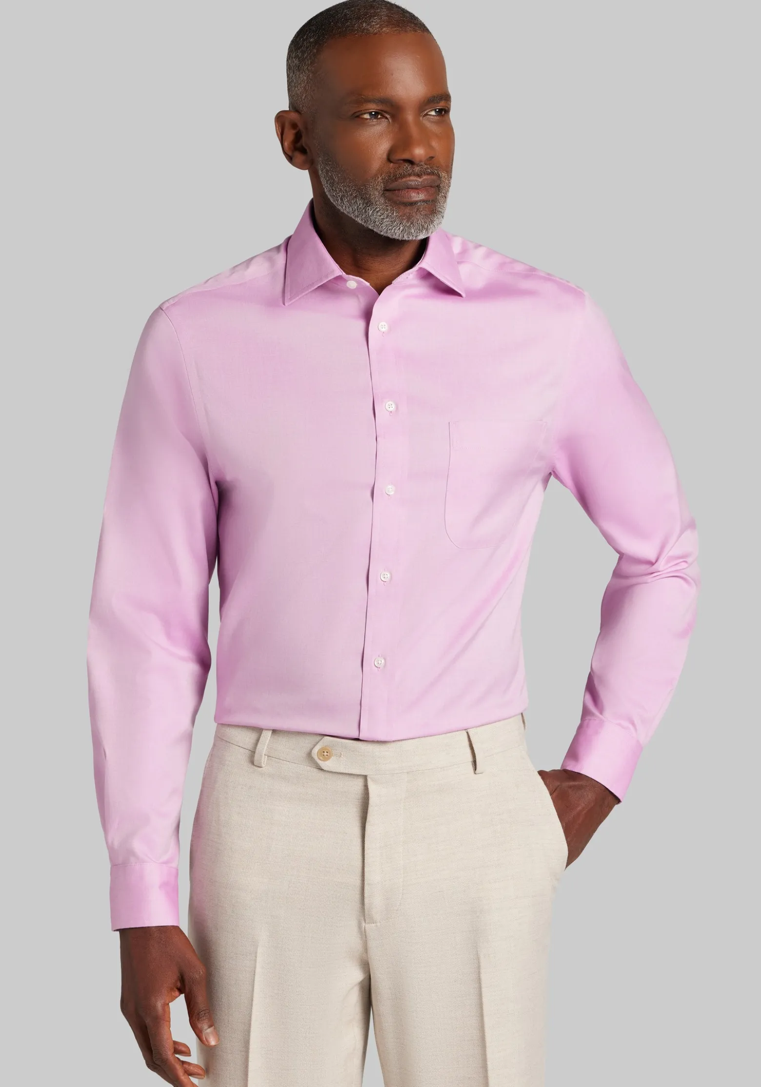 Traveler® Collection Slim Fit Spread Collar Dress Shirt