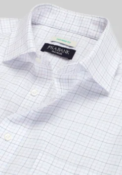 Traveler® Collection Tailored Fit Spread Collar Tattersall Dress Shirt