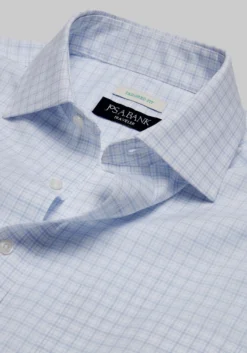 Traveler® Collection Tailored Fit Spread Collar Check Dress Shirt