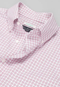 Traveler® Collection Tailored Fit Mini Plaid Dress Shirt