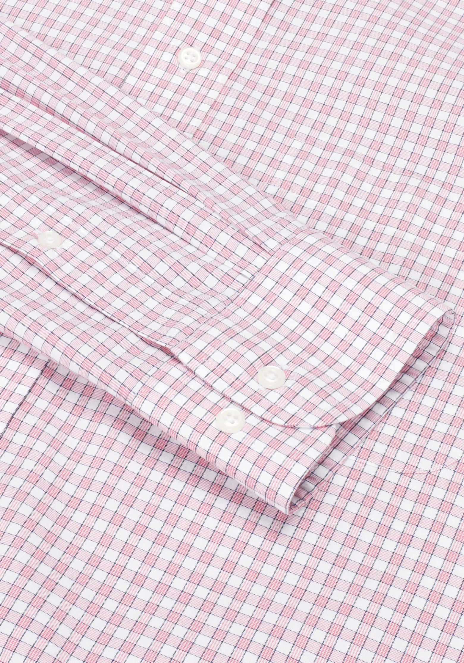 Traveler® Collection Tailored Fit Mini Plaid Dress Shirt