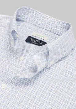 Traveler® Collection Tailored Fit Button-Down Collar Check Dress Shirt