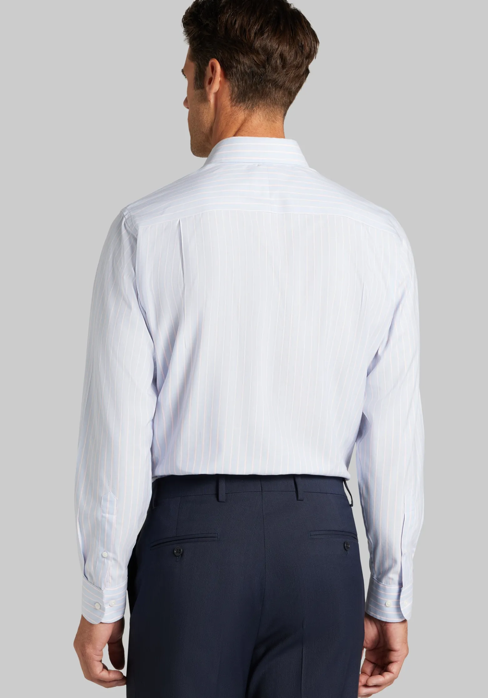 Traveler® Collection Tailored Fit Stripe Dress Shirt