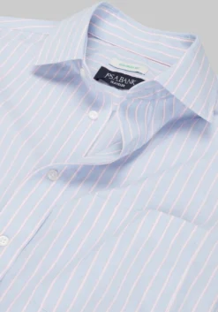 Traveler® Collection Tailored Fit Stripe Dress Shirt