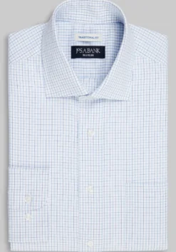 Traveler® Collection Traditional Fit Spread Collar Check Dress Shirt