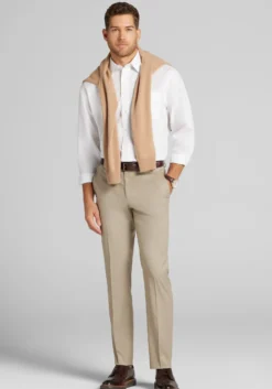 Traveler® Collection Traditional Fit Point Collar Solid Dress Shirt