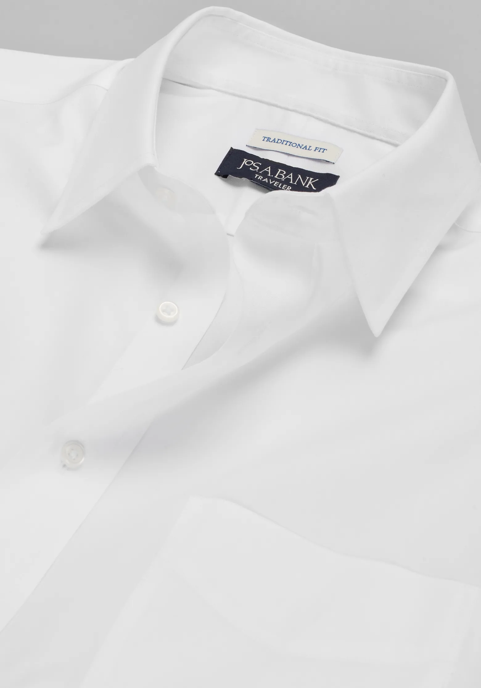 Traveler® Collection Traditional Fit Point Collar Solid Dress Shirt