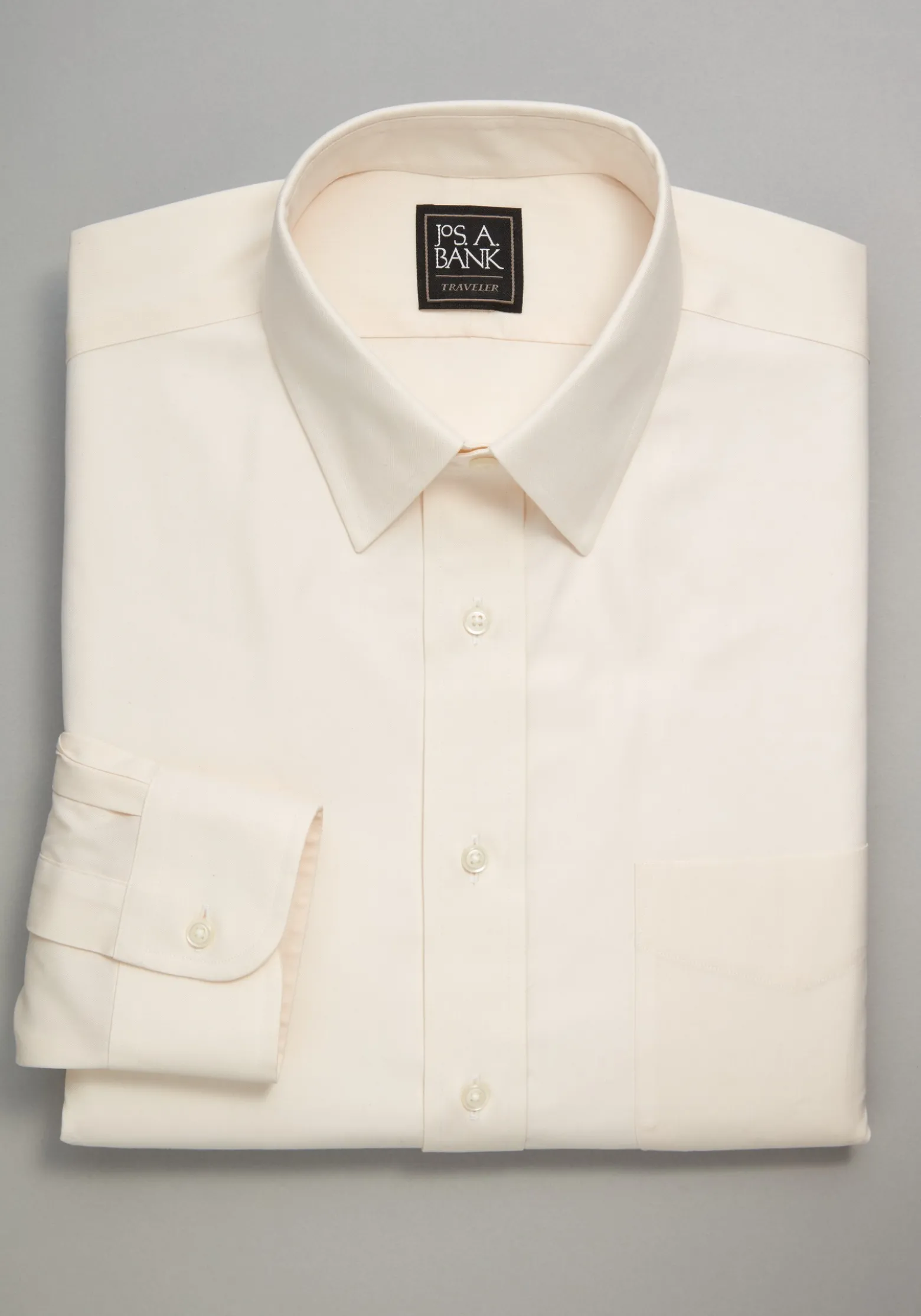 Traveler® Collection Traditional Fit Point Collar Solid Dress Shirt