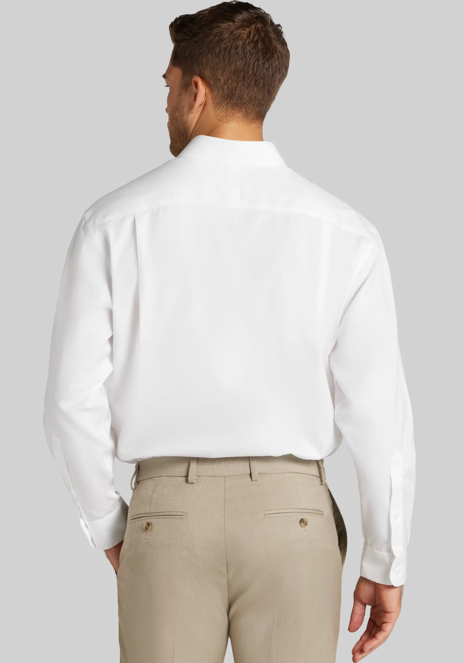 Traveler® Collection Traditional Fit Point Collar Solid Dress Shirt