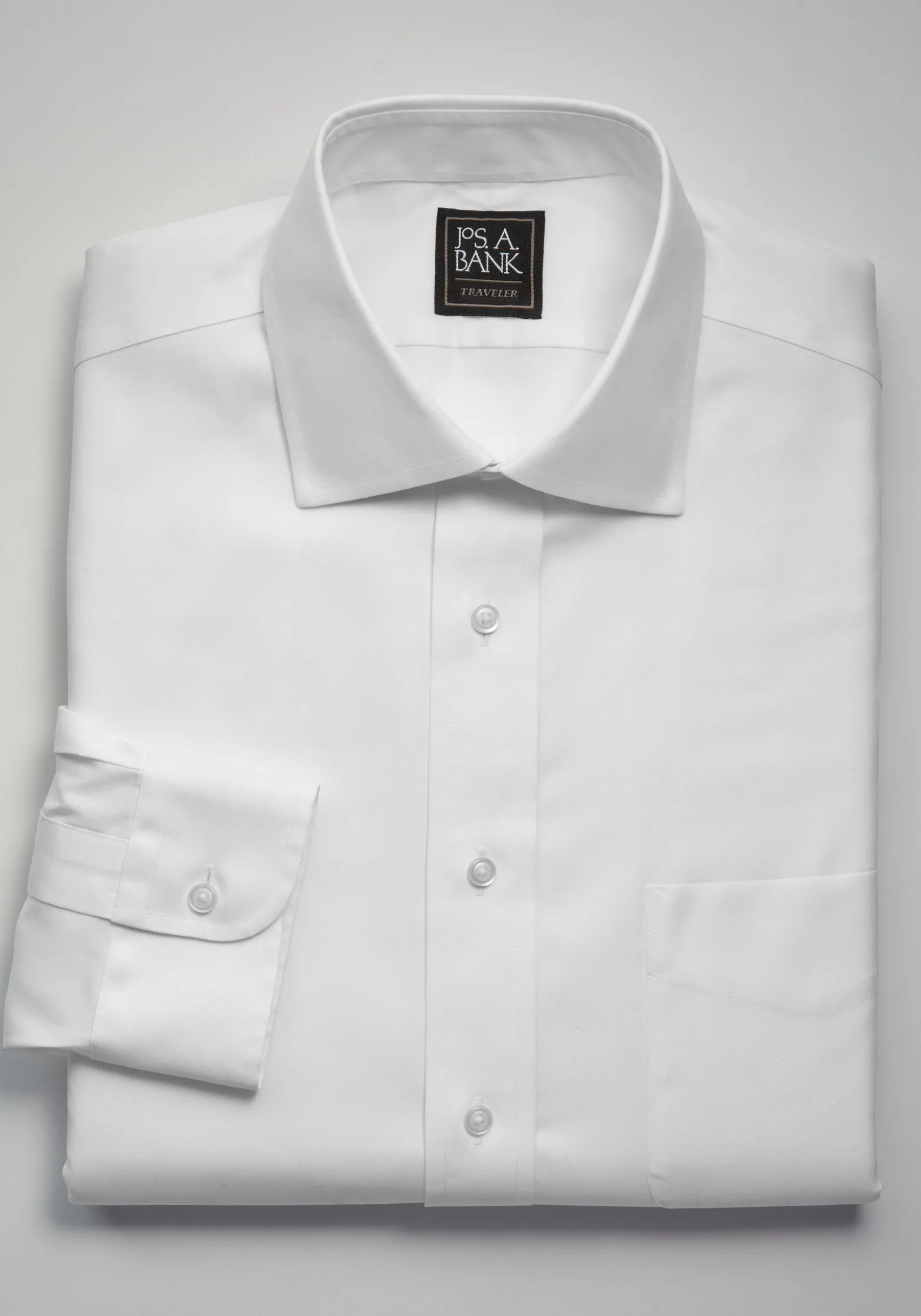 Traveler® Collection Traditional Fit Spread Collar Solid Dress Shirt