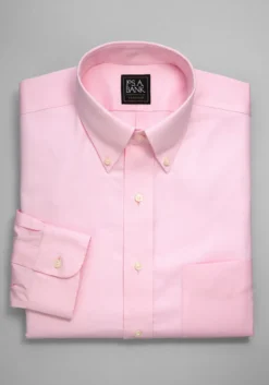 Traveler® Collection Traditional Fit Button-Down Collar Solid Dress Shirt - Big & Tall