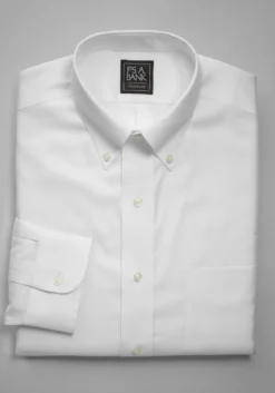 Traveler® Collection Traditional Fit Button-Down Collar Solid Dress Shirt - Big & Tall