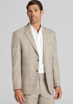 Traveler® COOLMOTION Tailored Fit Plaid Suit Jacket
