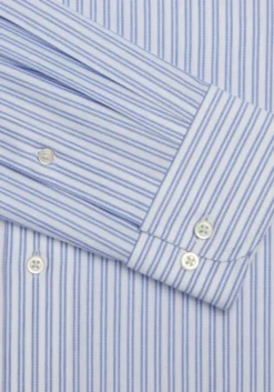 Traveler® COOLMOTION Tailored Fit Spread Collar Stripe Knit Dress Shirt