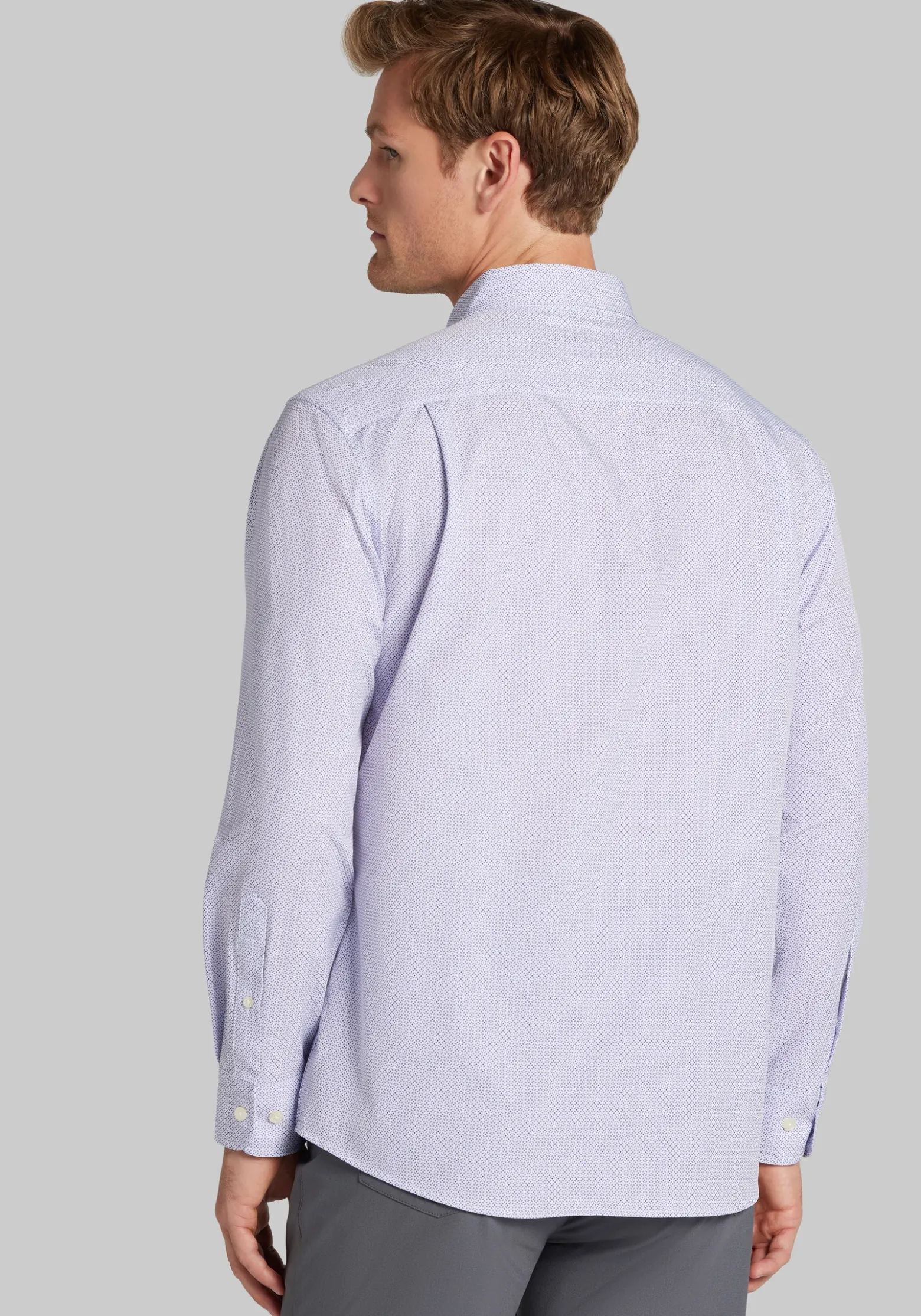 Traveler® COOLMOTION Tailored Fit Petal Neat Button Up Shirt