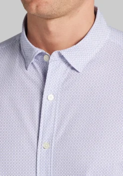 Traveler® COOLMOTION Tailored Fit Petal Neat Button Up Shirt