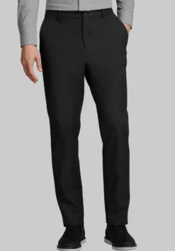 Traveler® Performance Tailored Fit Cotton Blend Flat Front Golf Chinos