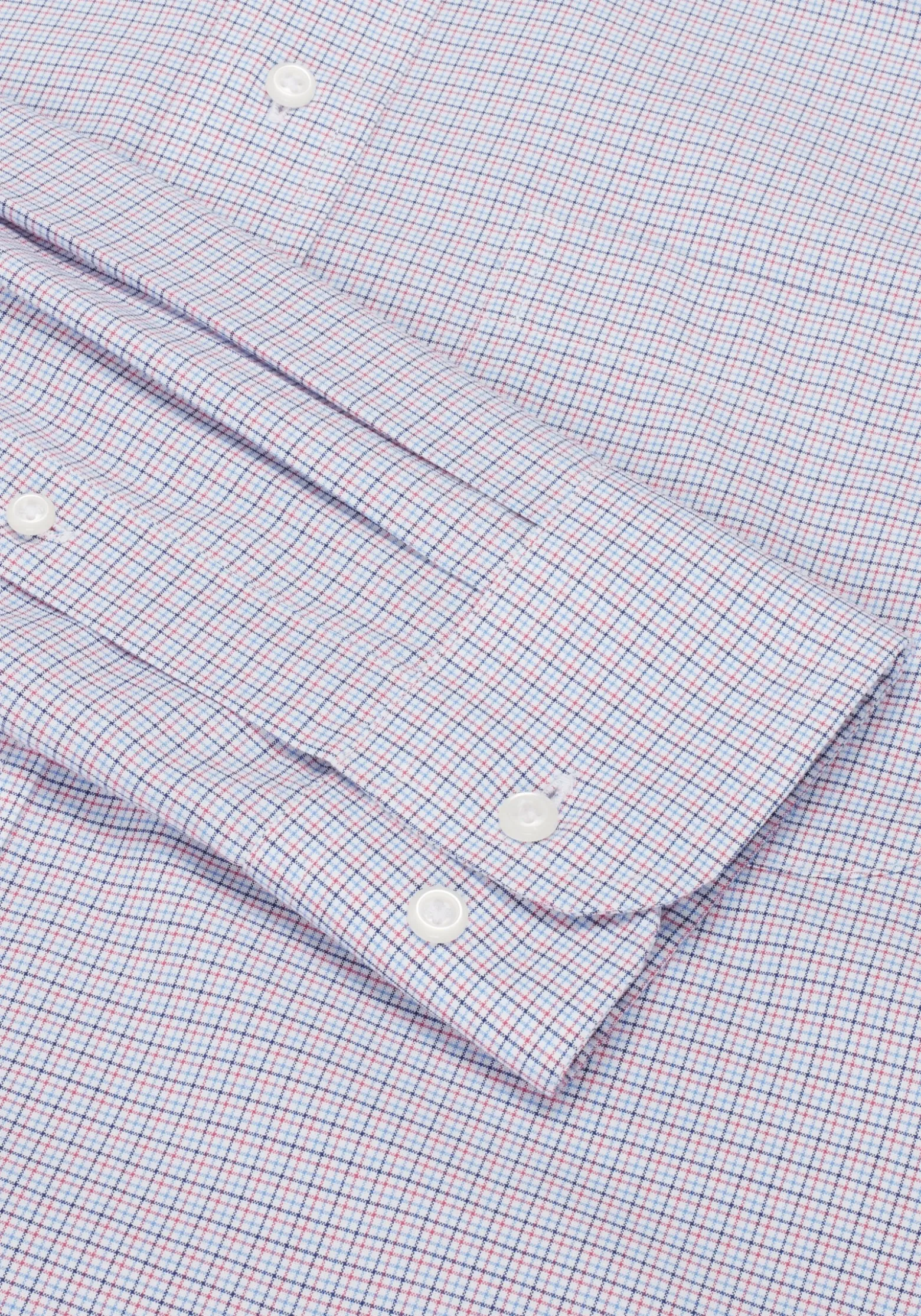 Traveler® Traditional Fit Mini Plaid Dress Shirt