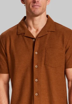 Weatherproof Vintage Structural Pique Short Sleeve Camp Shirt