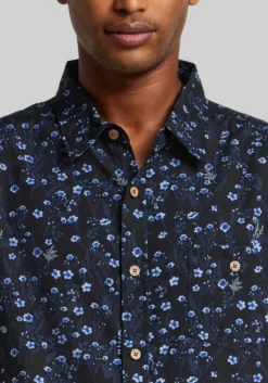 Weatherproof Vintage Traditional Fit Small Floral Poplin Button Up Shirt