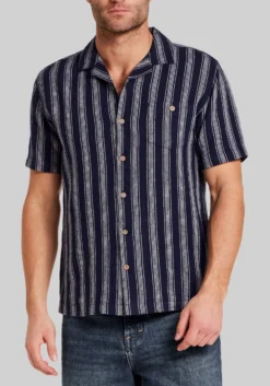 Weatherproof Vintage Traditional Fit Vertical Stripe Button Up Shirt