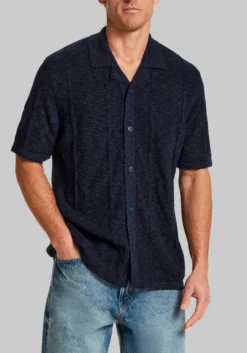 Weatherproof Vintage Traditional Fit Diamond Short Sleeve Sweater
