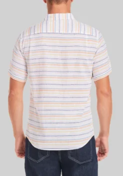Weatherproof Vintage Vertical Stripe Short Sleeve Sportshirt