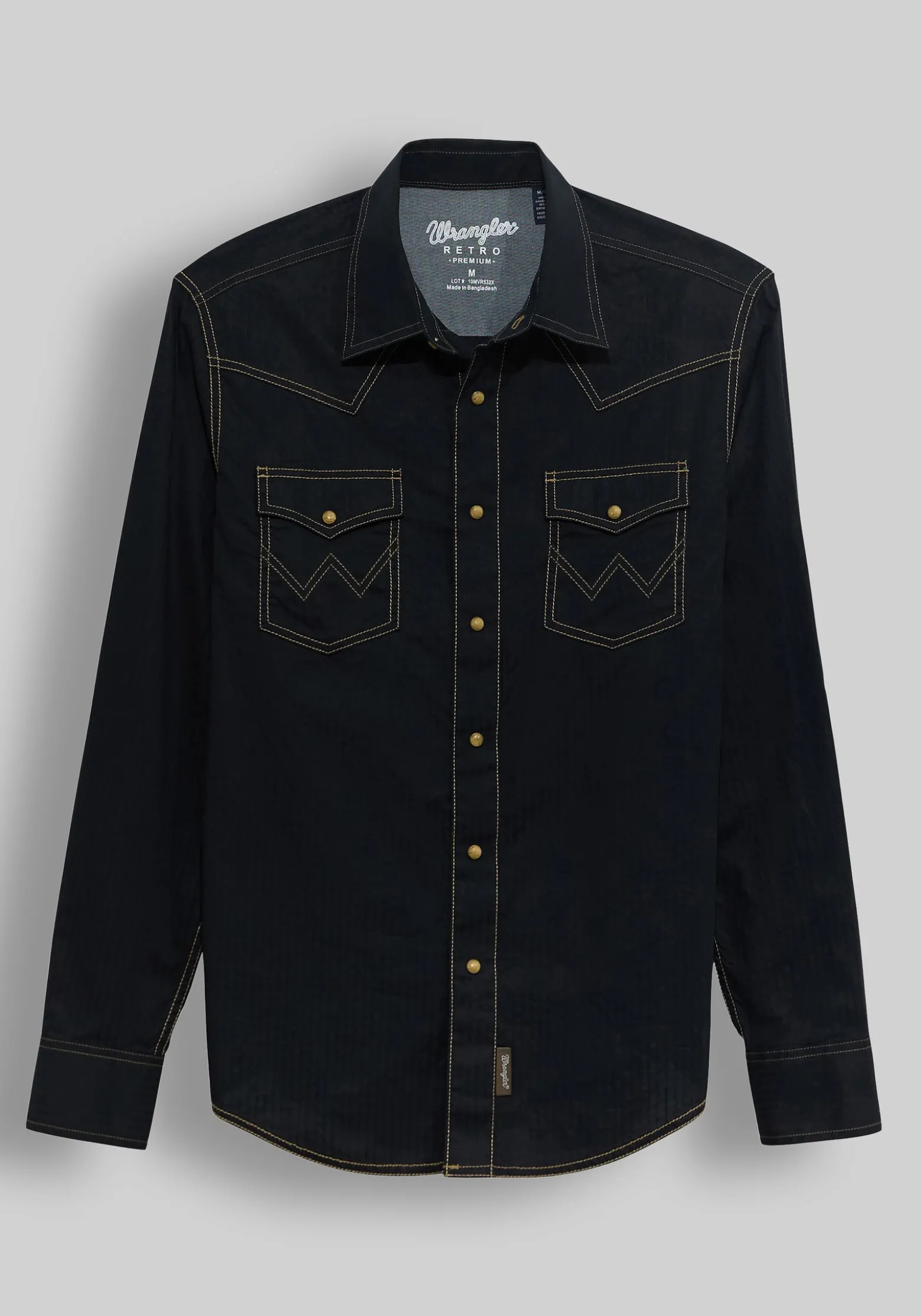 Wrangler Retro Premium Tailored Fit Western Button Up Shirt